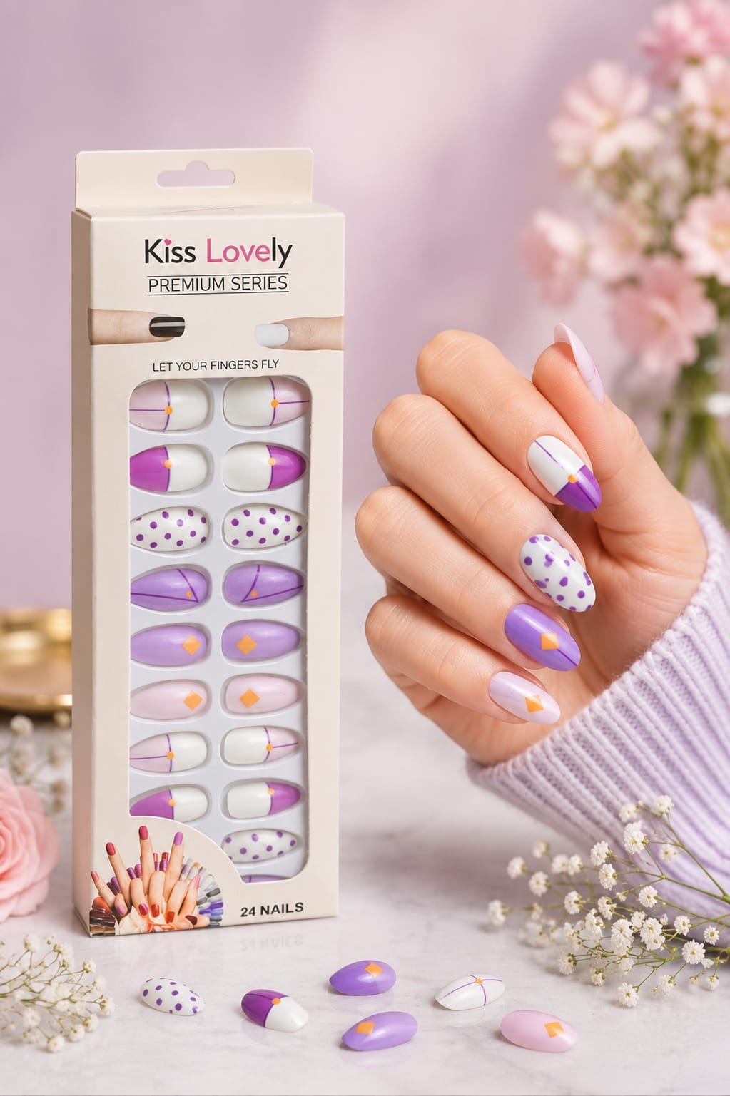 Kiss lovely Nail Art