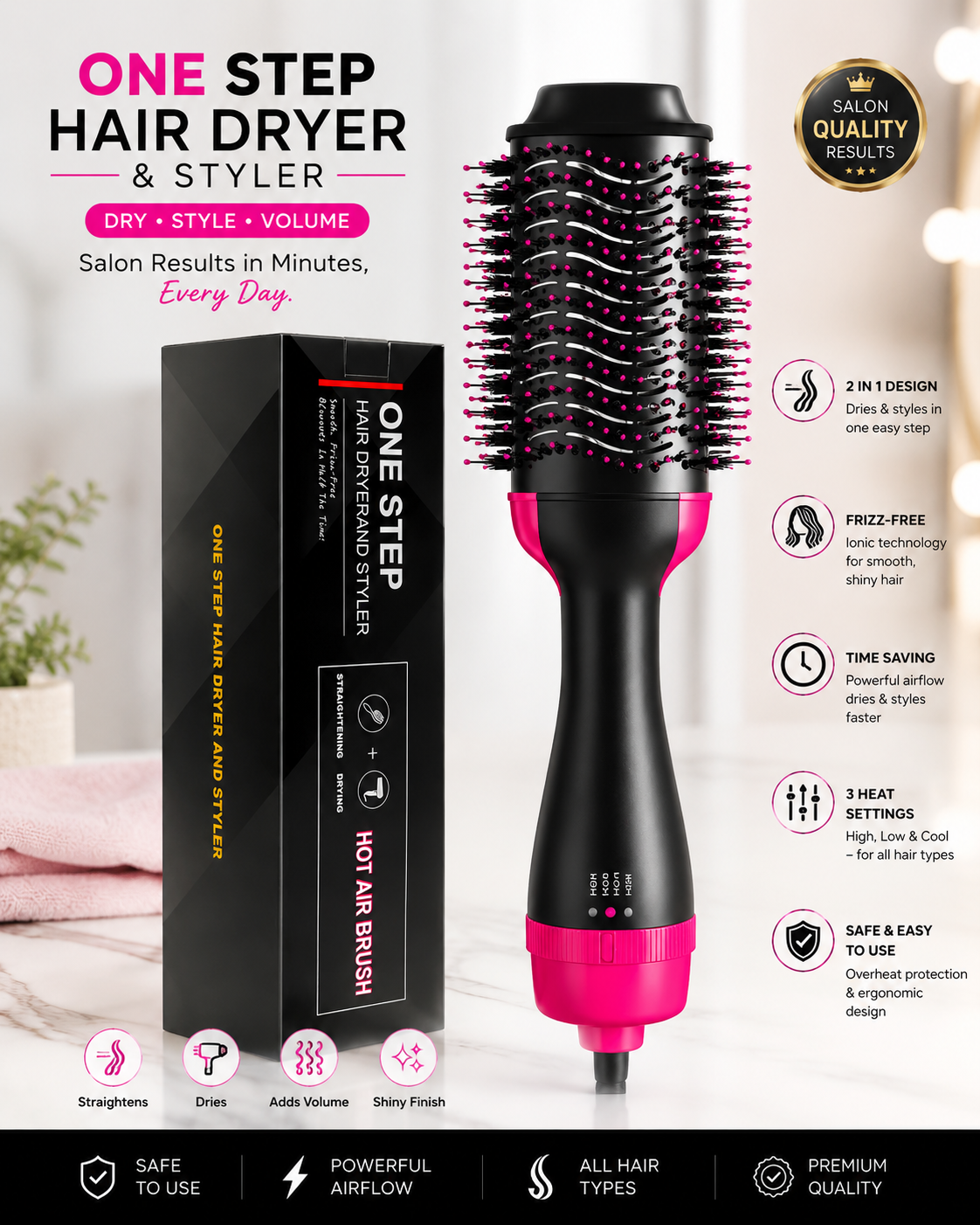 ONE STEP HOT AIR BRUSH